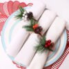Christmas Pinecone and Bow Napkin Ring