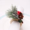 Christmas Pinecone and Bow Napkin Ring