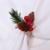 Christmas Pinecone and Bow Napkin Ring