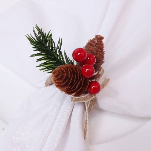 Christmas Pinecone and Bow Napkin Ring