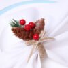 Christmas Pinecone and Bow Napkin Ring
