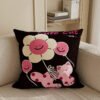 pink leopard cushion