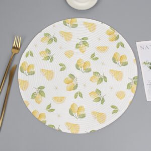 Printed waterproof PP placemat round 38cm
