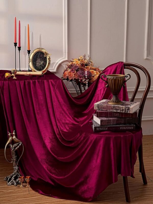 Rectangular Velvet “Ice Flower” Tablecloth | GeoWeave