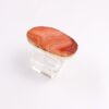 Red Agate Napkin Ring with Gold Plated Edges