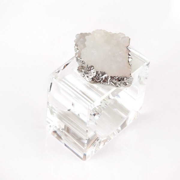 Resin Napkin Ring White Crystals