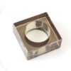 Smoke Gray Resin Napkin Ring