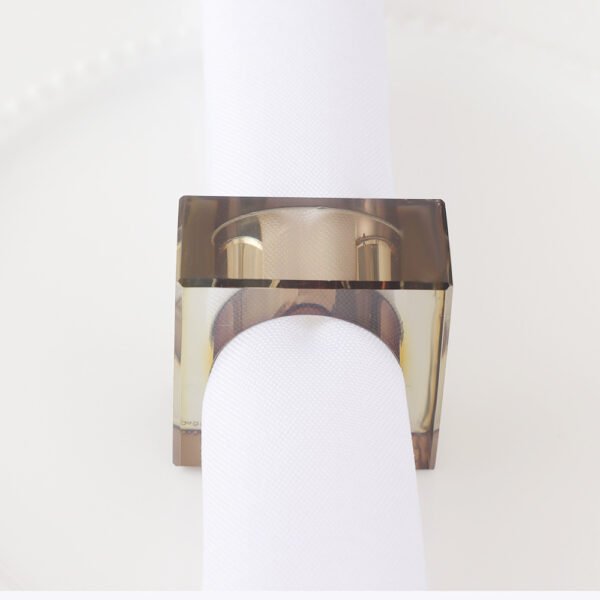Smoke Gray Resin Napkin Ring