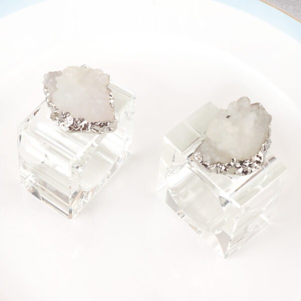 Resin Napkin Ring White Crystals