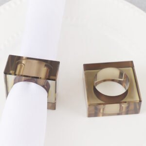 Smoke Gray Resin Napkin Ring