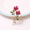 Rose Flower Napkin Ring with Alloy Material