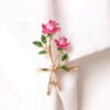 Rose Flower Napkin Ring with Alloy Material