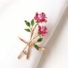 Rose Flower Napkin Ring with Alloy Material