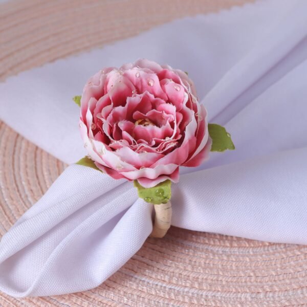 Rose Bow Silk Ribbon Napkin Ring