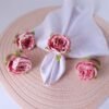 Rose Bow Silk Ribbon Napkin Ring