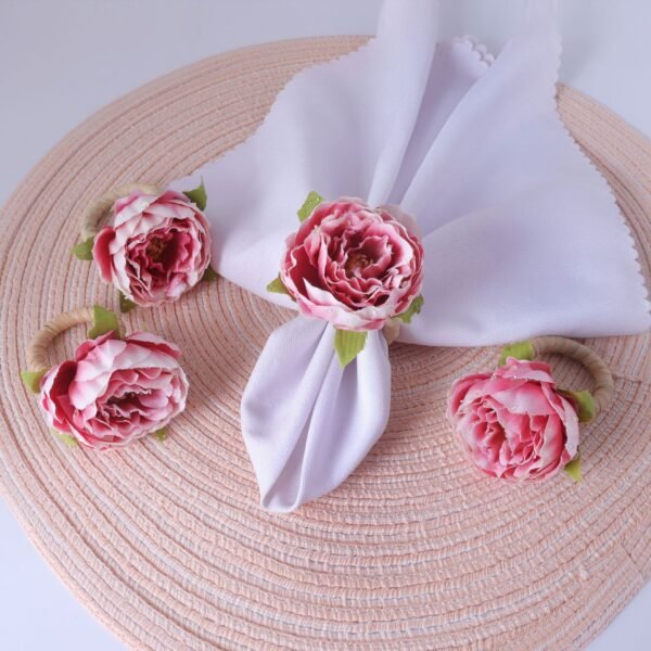 Rose Bow Silk Ribbon Napkin Ring