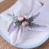Rose Bow Silk Ribbon Napkin Ring