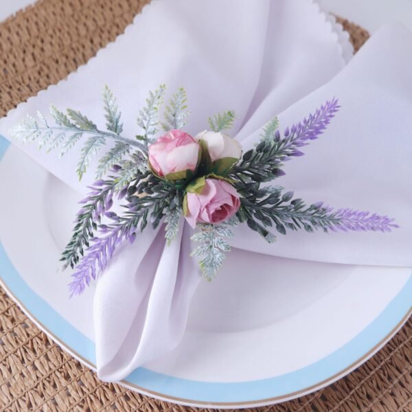 Rose Bow Silk Ribbon Napkin Ring