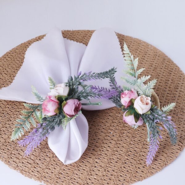 Rose Bow Silk Ribbon Napkin Ring