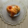 Round linen double-layer embroidered placemat