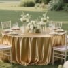 satin round tablecloth