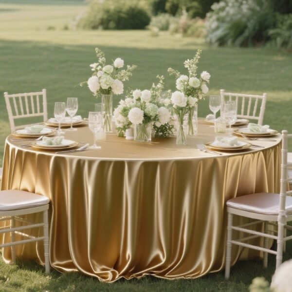 satin round tablecloth