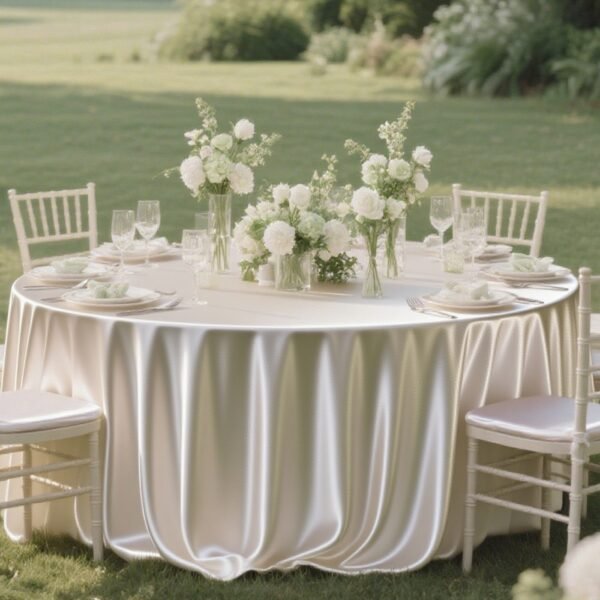satin round tablecloth