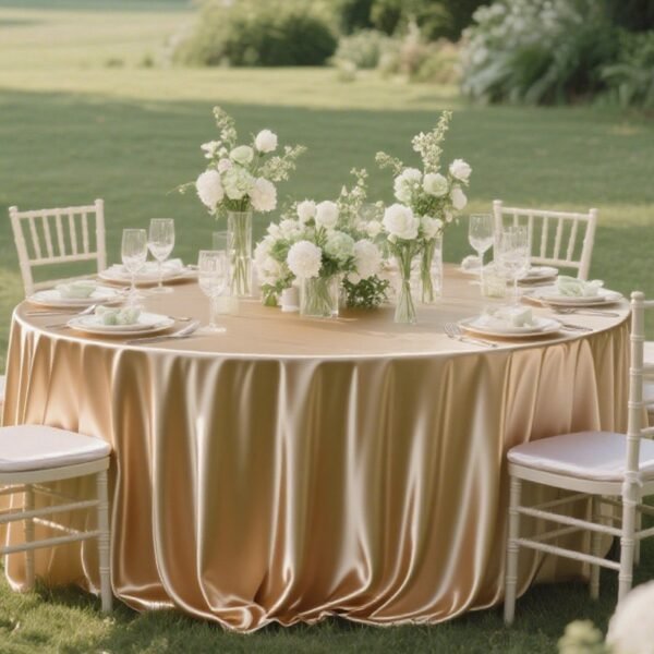 satin round tablecloth