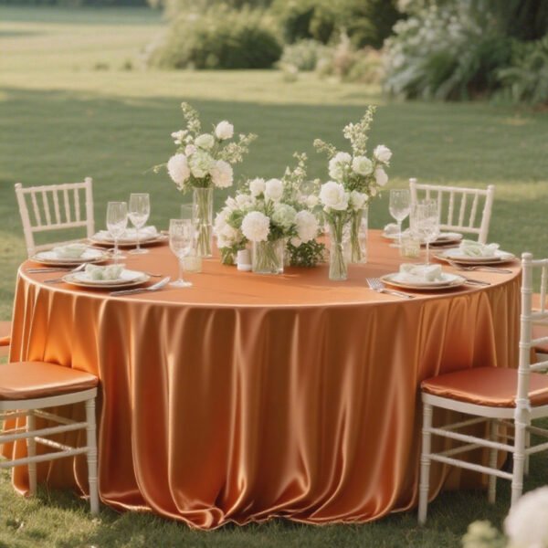 satin round tablecloth