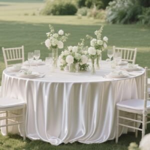 satin round tablecloth
