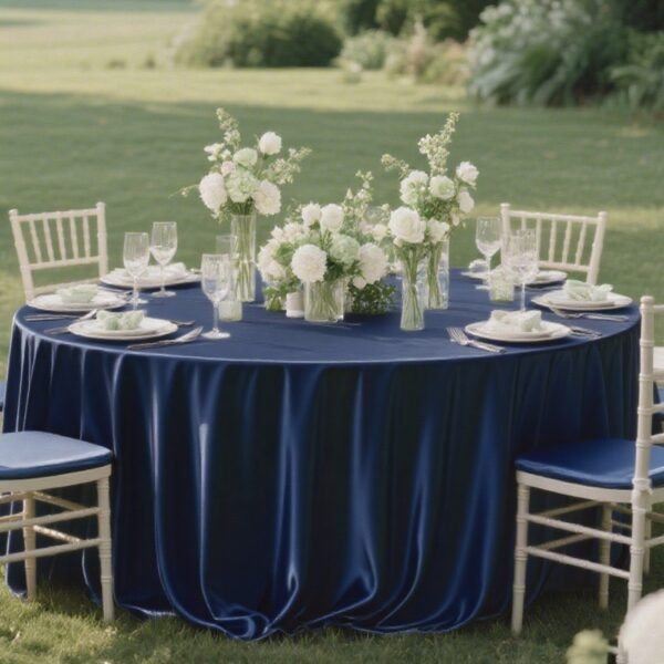 satin round tablecloth