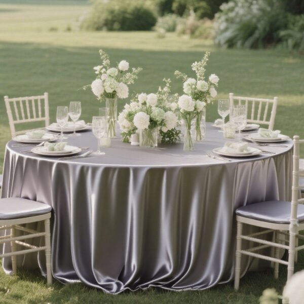 satin round tablecloth