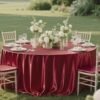 satin round tablecloth