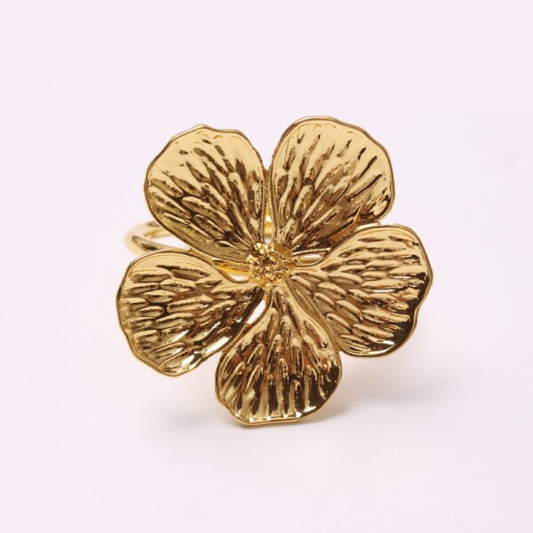 Silver Floral Napkin Ring