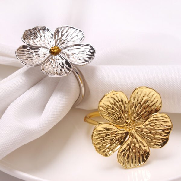 Silver Floral Napkin Ring