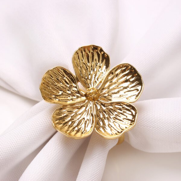 Silver Floral Napkin Ring