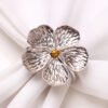 Silver Floral Napkin Ring