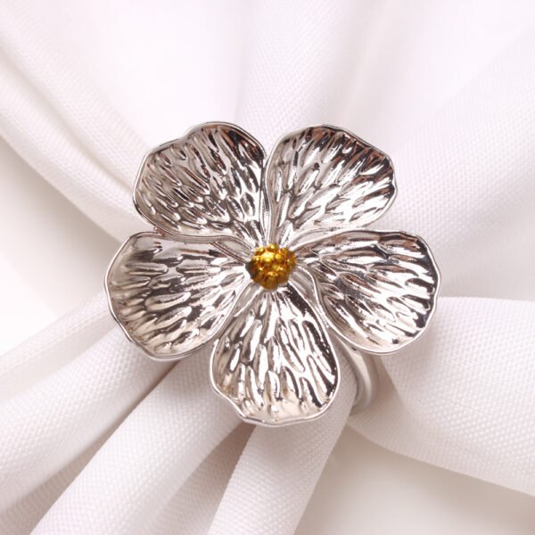 Silver Floral Napkin Ring