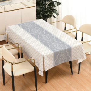 Pastoral waterproof PVC tablecloths by GeoWeave in soft countryside tones.