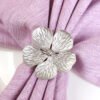 Silver Floral Napkin Ring