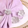 Silver Floral Napkin Ring