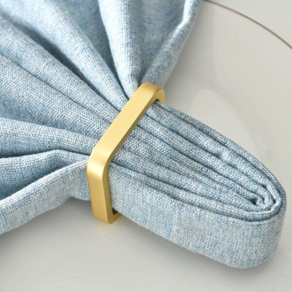 Square Metal Electroplated Napkin Ring