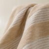 Striped retro cotton linen cushion cover 45x45cm