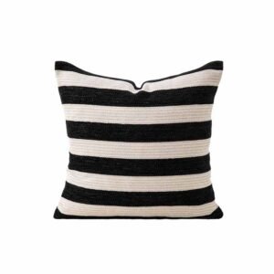 Striped retro cotton linen cushion cover 45x45cm
