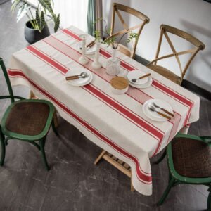 cotton linen rectangle tablecloth