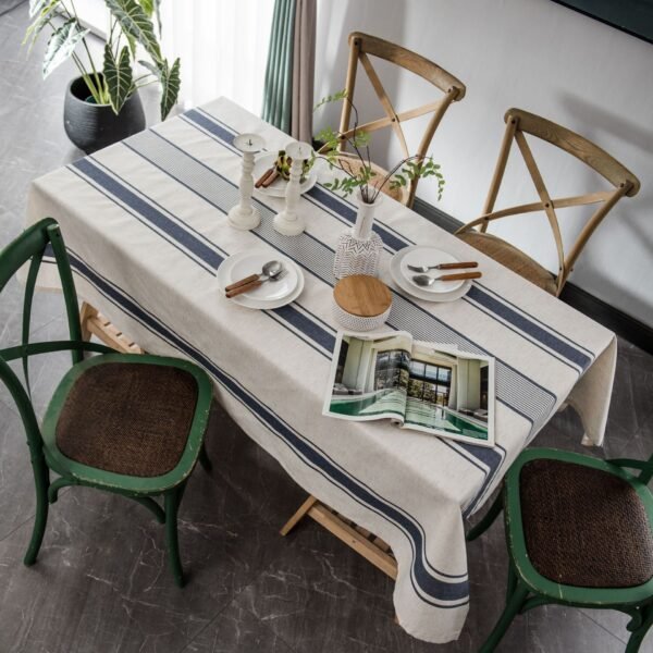 cotton linen rectangle tablecloth
