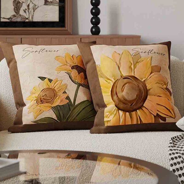 sunflower cushion cover