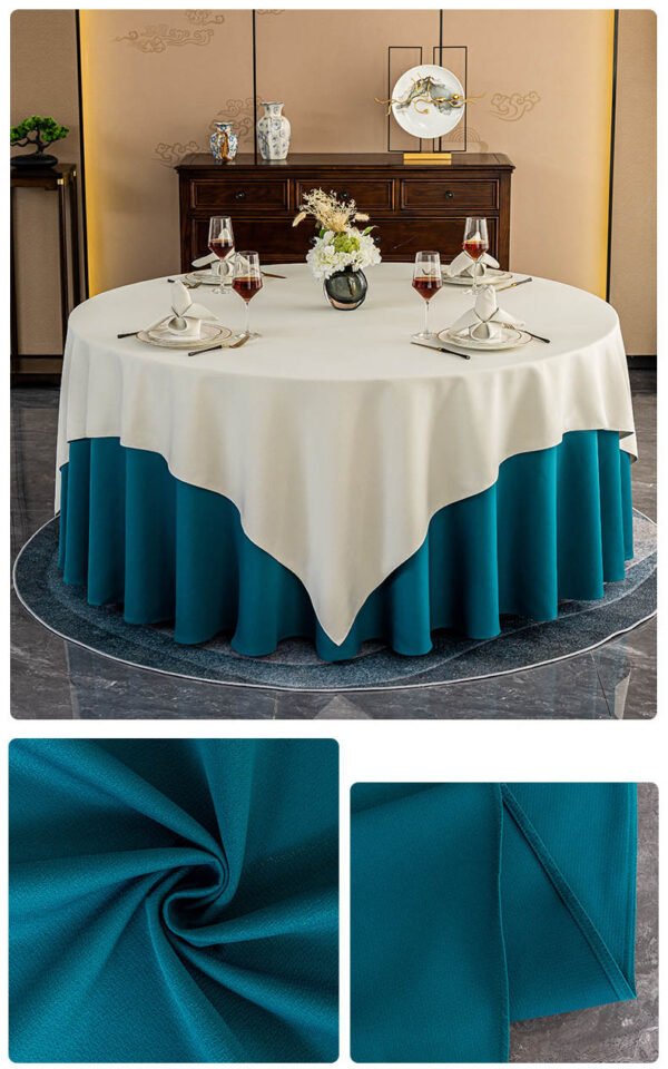 tablecloth (1) Double-Layer Thick Cotton-Linen Round Tablecloth | GeoWeave