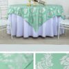 tablecloth (1) Floral Foil Printed Polyester Tablecloth | GeoWeave