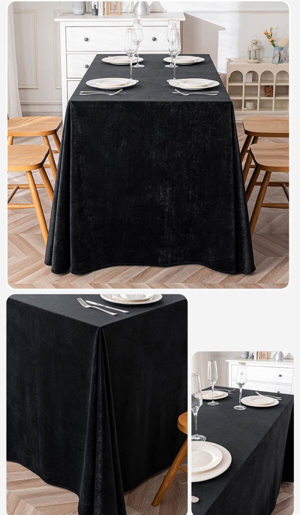 Faux Mink Velvet Rectangular Tablecloth | GeoWeave